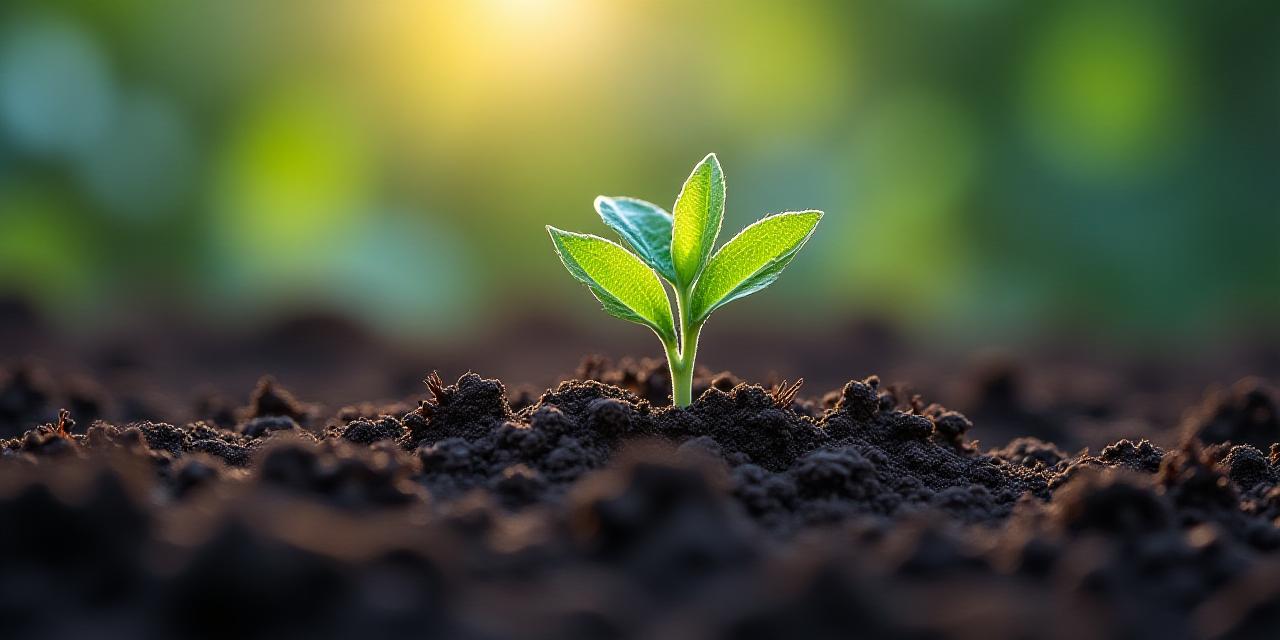 Organic textures and soil highlighting data growth